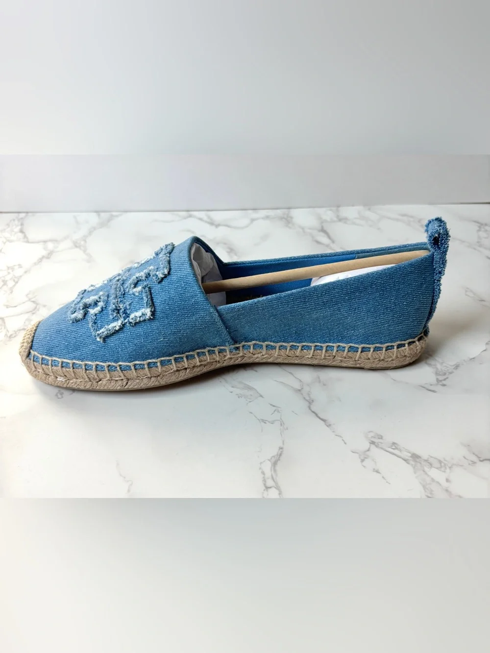 New Tory Burch Women’s Denim Espadrille Flats Size 8.5 M - Picture 6 of 10